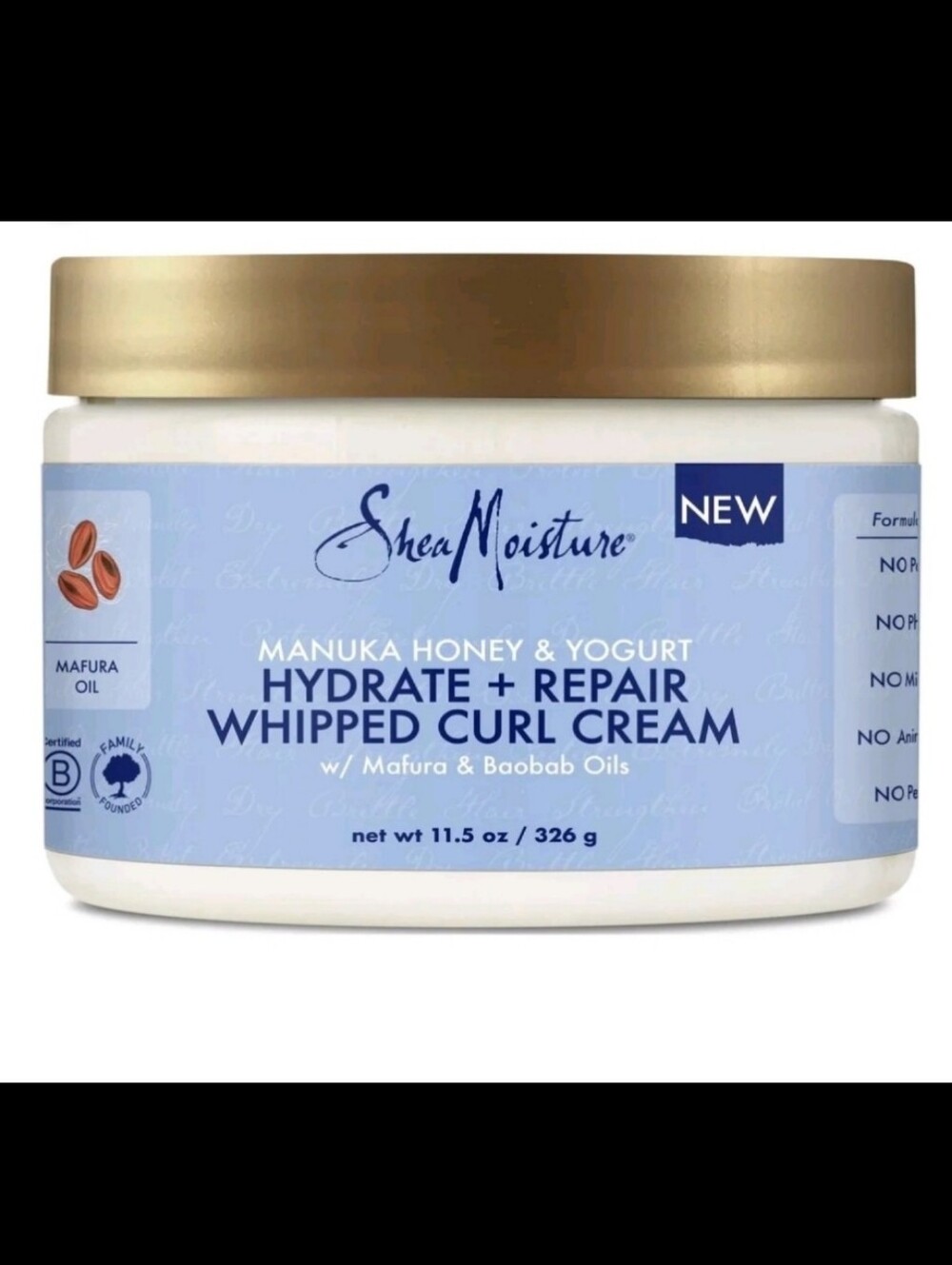 2 Set Shea Moisture Manuka Honey Yogurt Hydrate + Repair Whipped Curl Cream